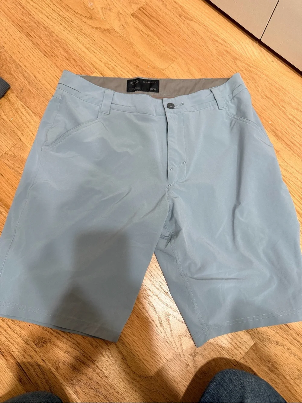 Oakley Light Blue Men’s Flat-Front Performance Shorts